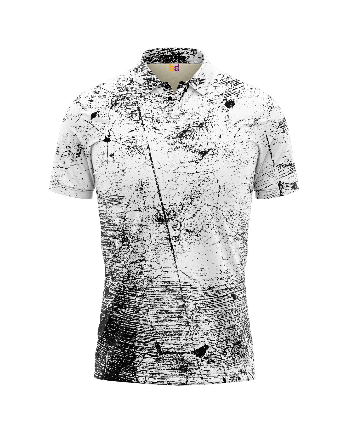 Black Texture Polo