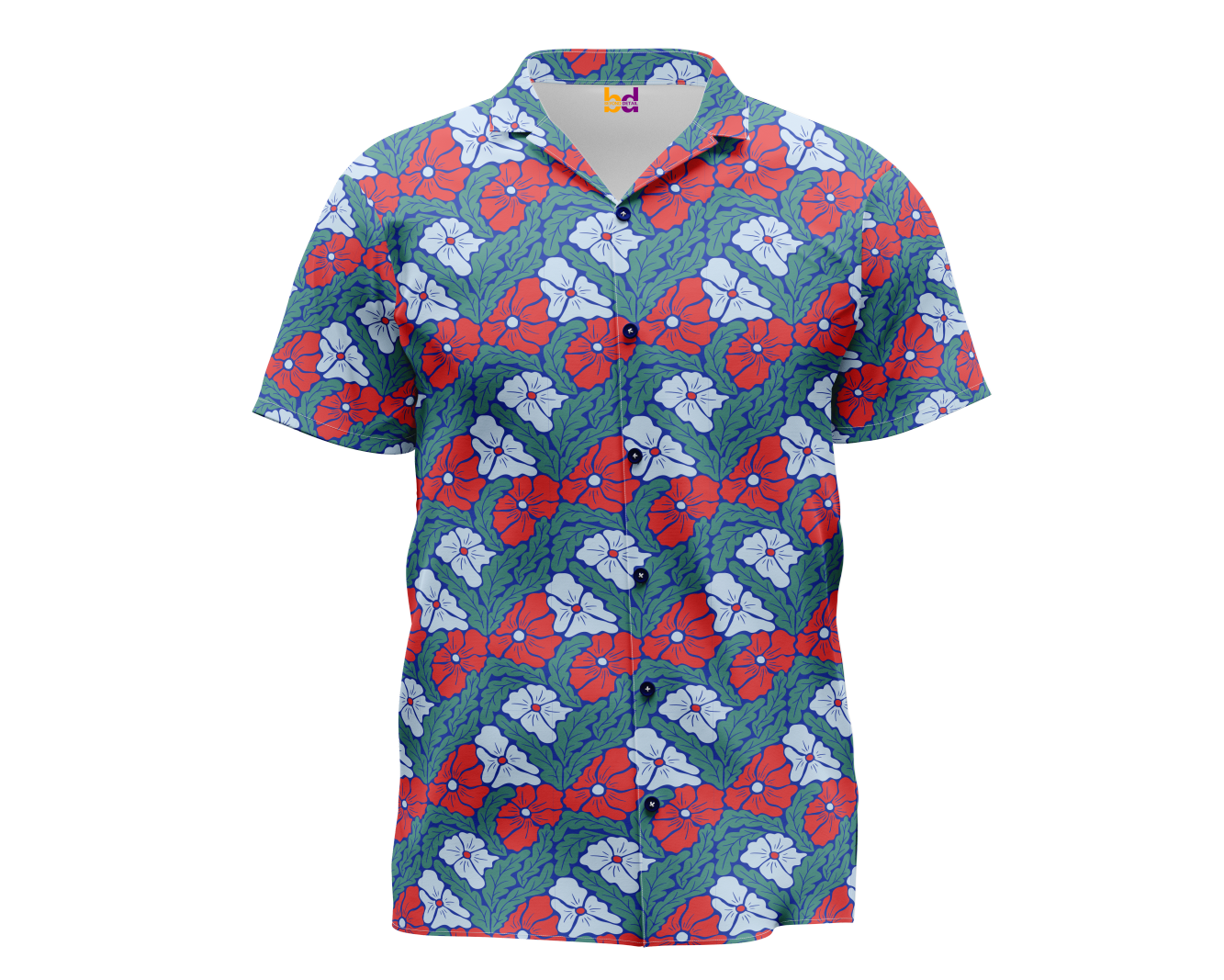 Bold Floral Hawaiian Shirt