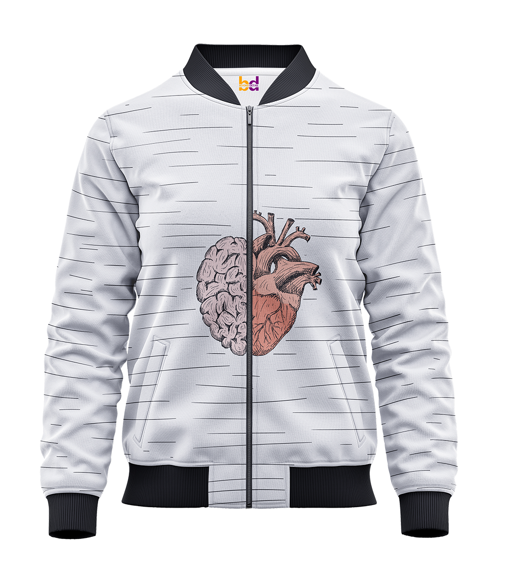 Brain and Heart Bomber Jacket