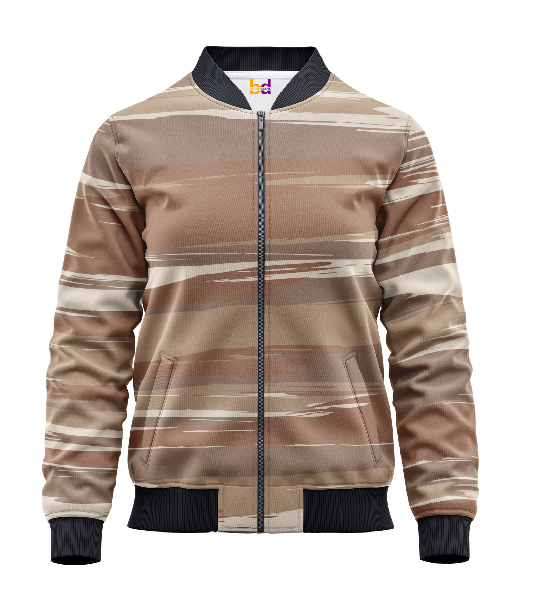 Brown Camouflage Bomber Jacket