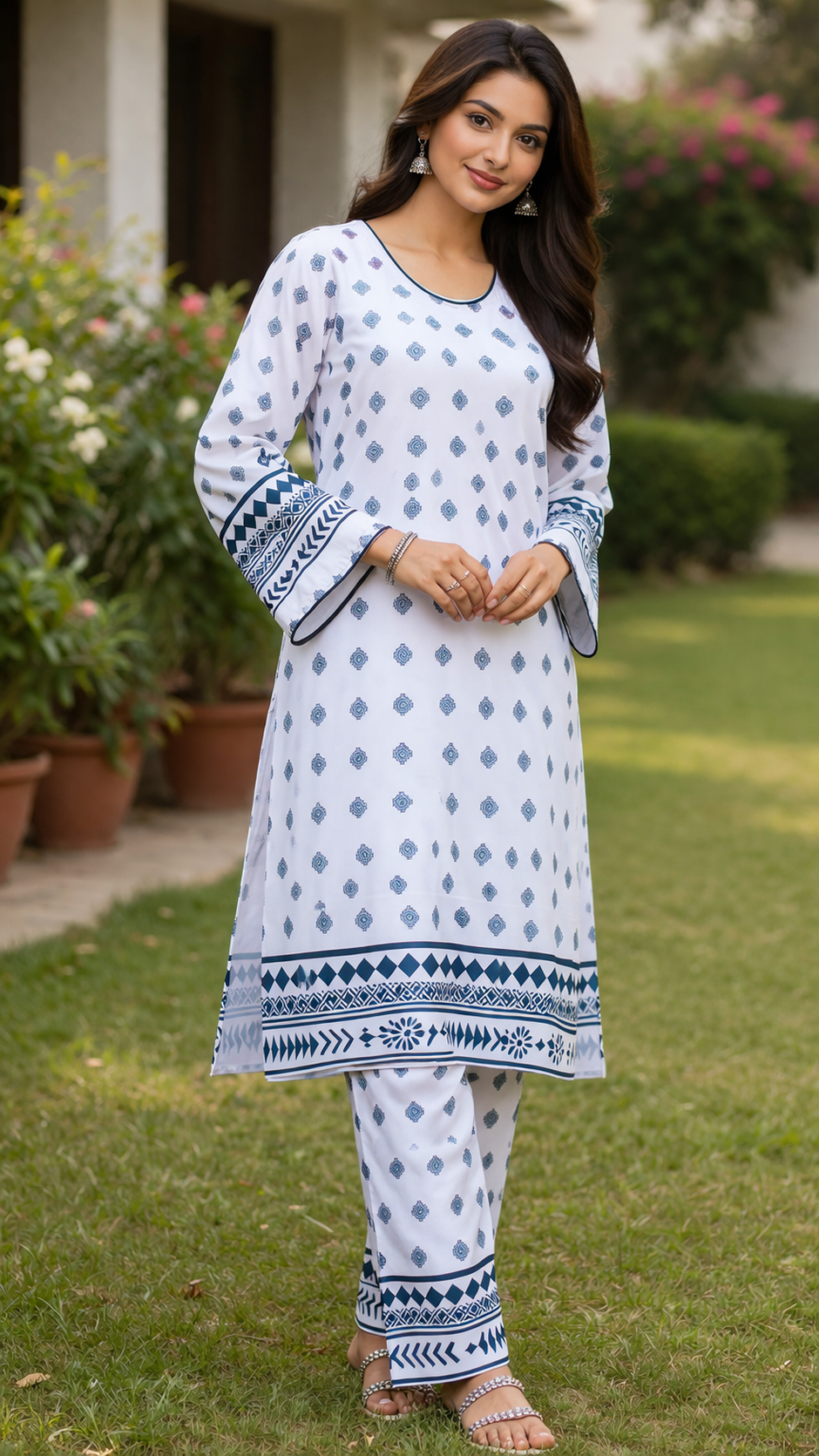 Diamond Motifs 2 Piece Ladies Suit