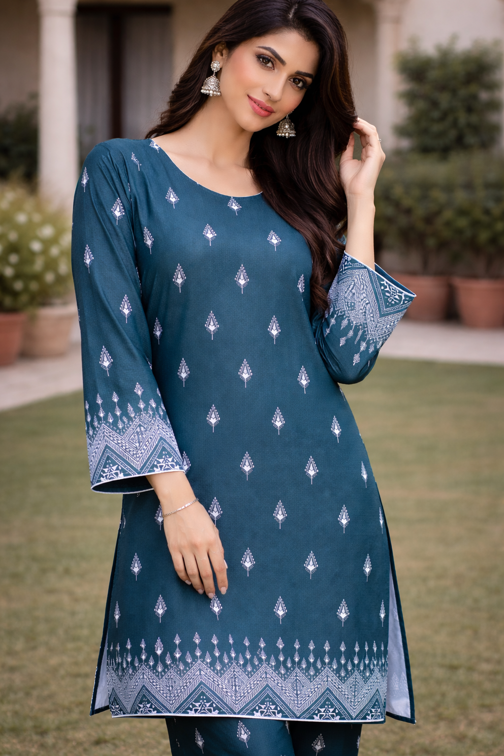 Chevron 2 Piece Ladies Suit