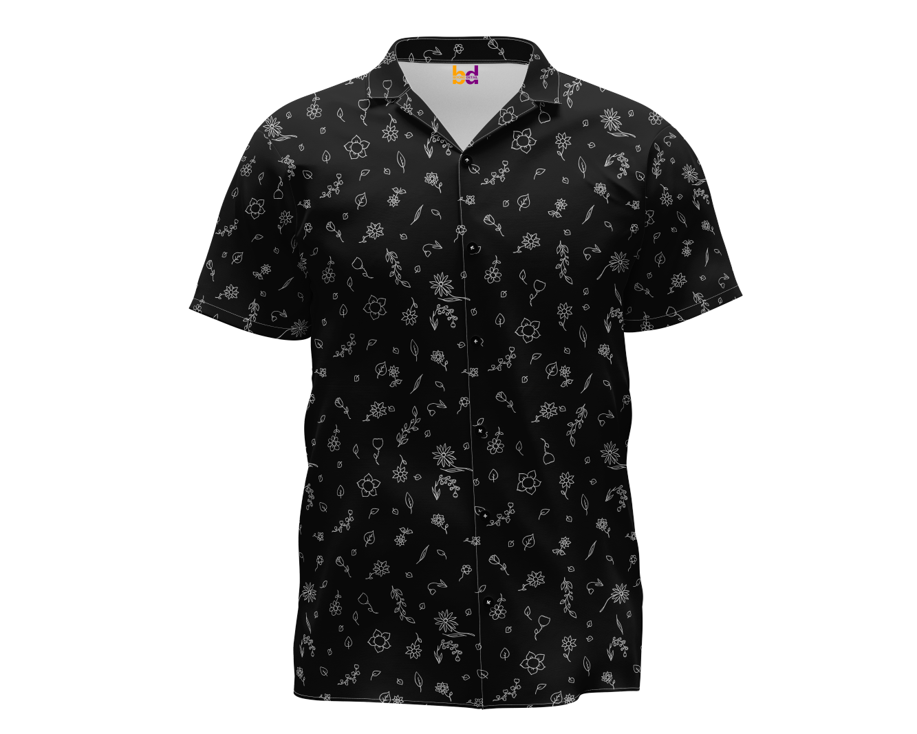 Doodle Flowers Hawaiian Shirt