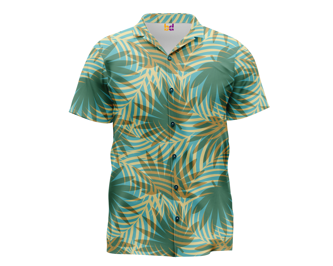 Drawn Tropical Hawaiian Shirt