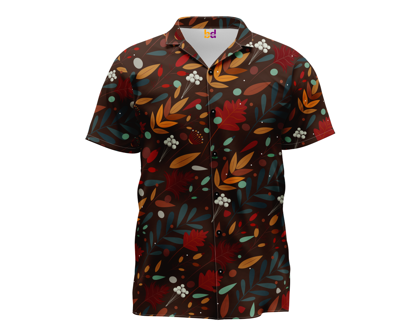 Floral Color Palate Hawaiian Shirt