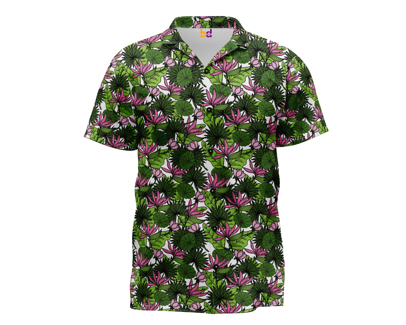 Flower Palm Trees Hawaiian Shirt