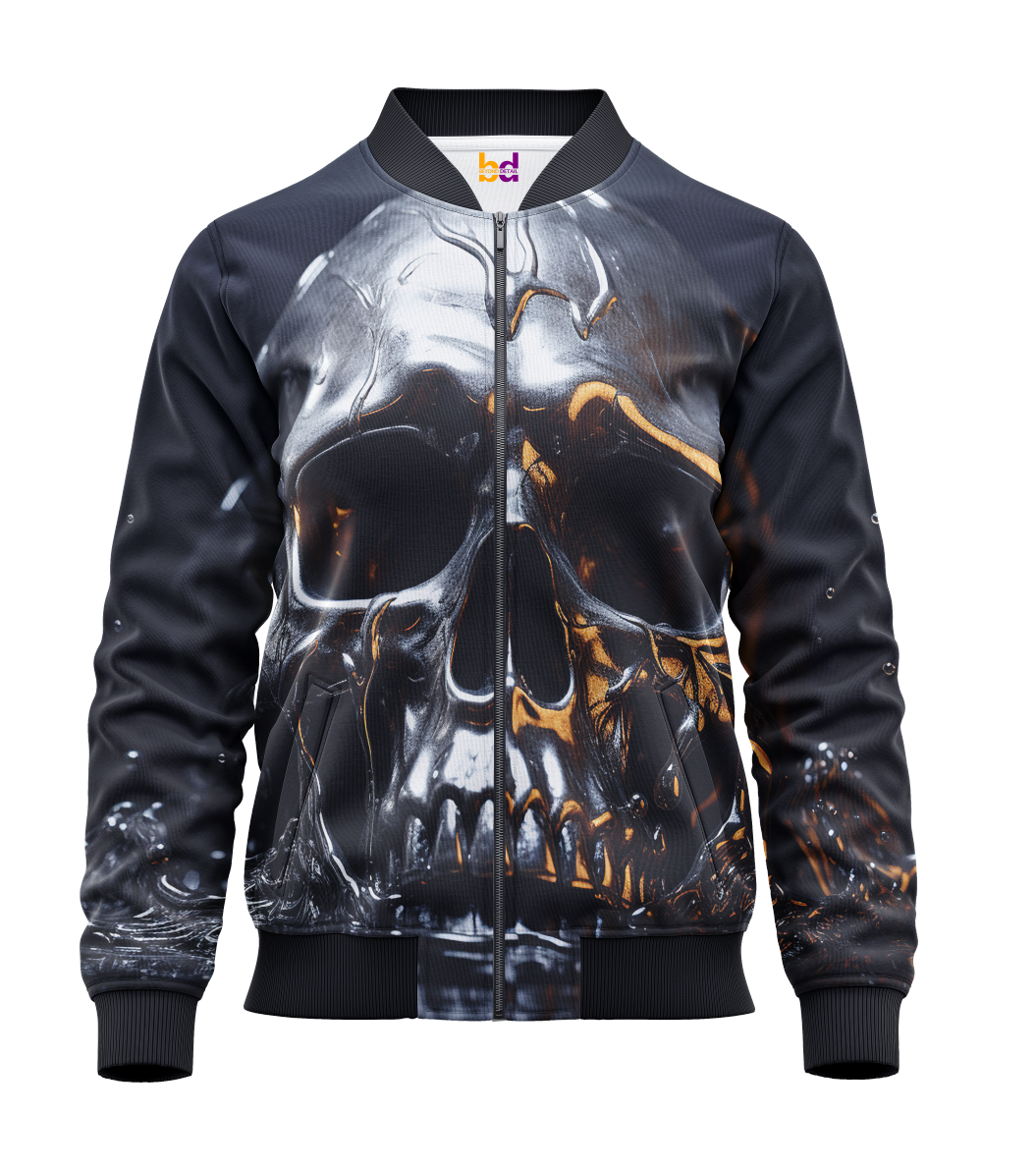 Melting Skull Bomber Jacket