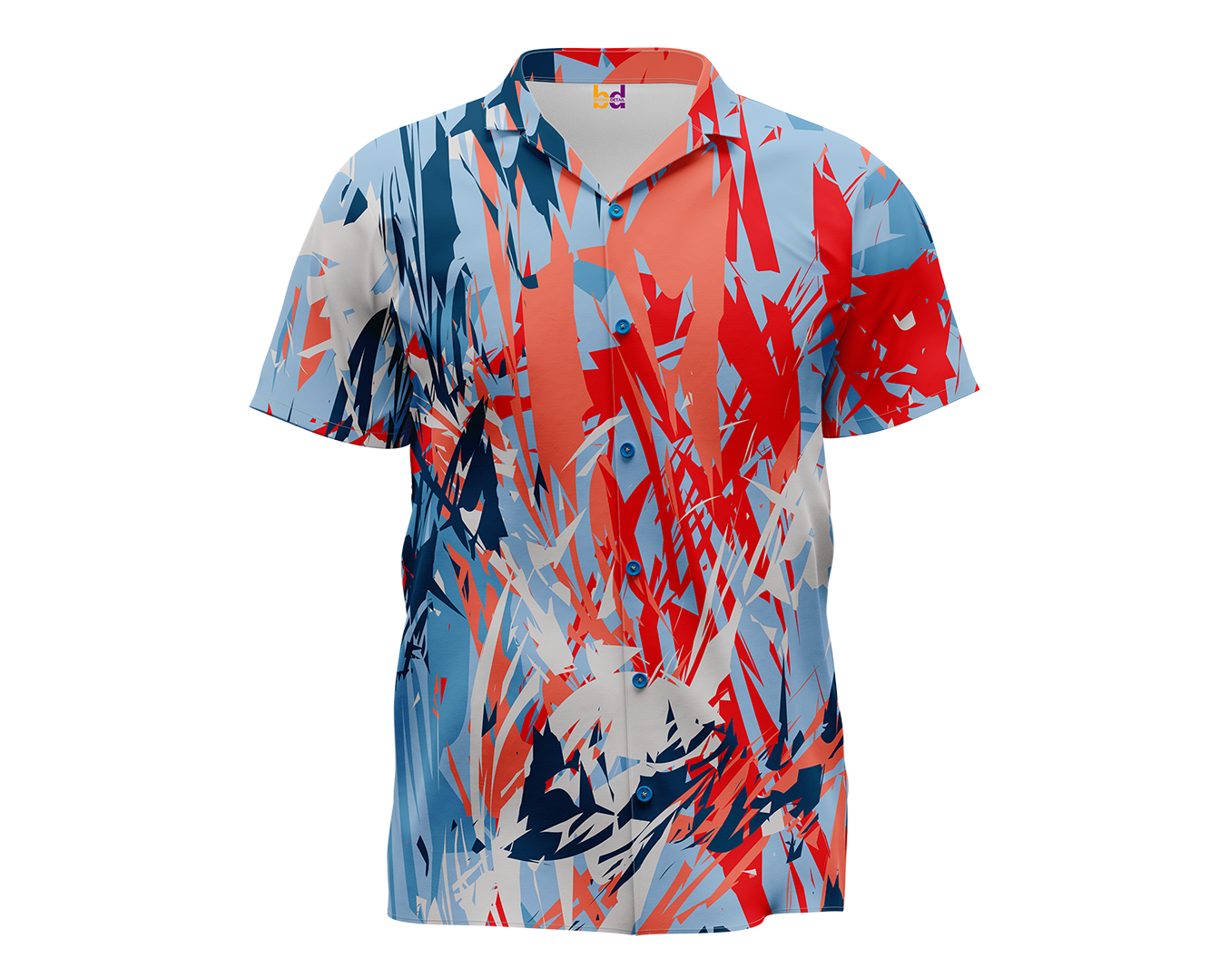 Red White Blue Hawaiian Shirt