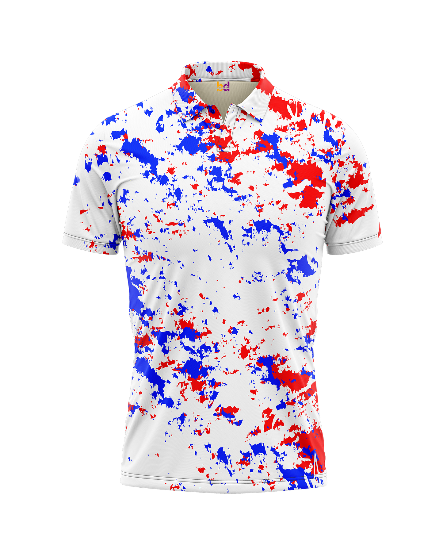 Red and Blue Grunge Polo