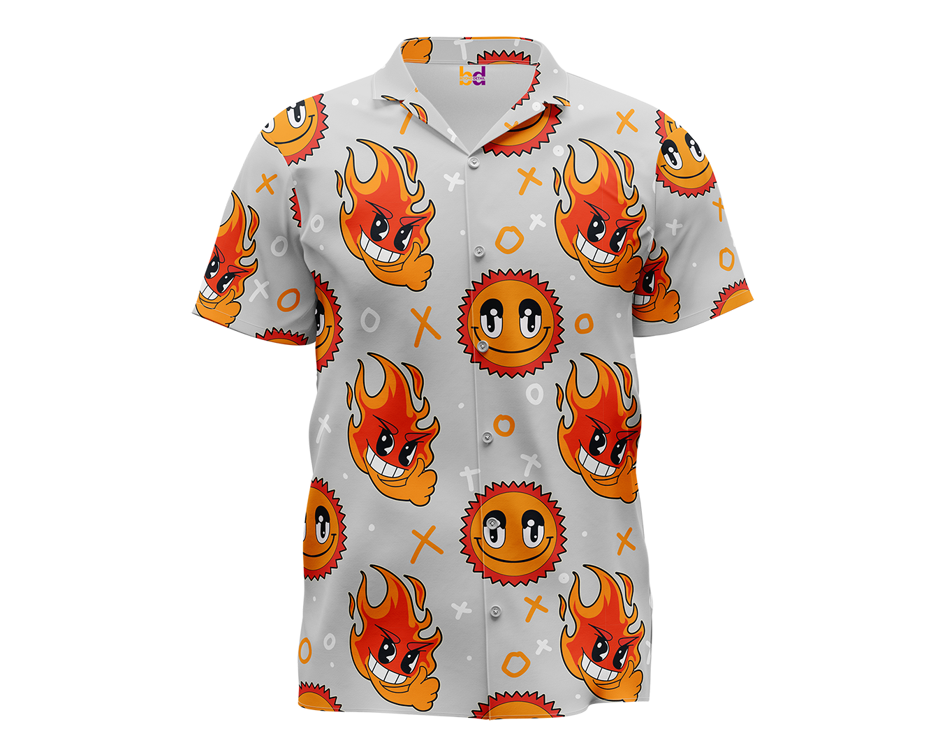 Retro Sun Hawaiian Shirt