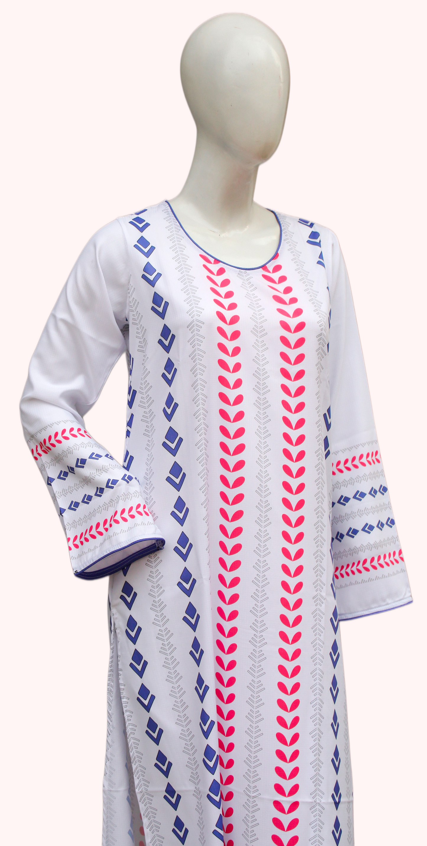 White Ethnic 2 Piece Ladies Suit