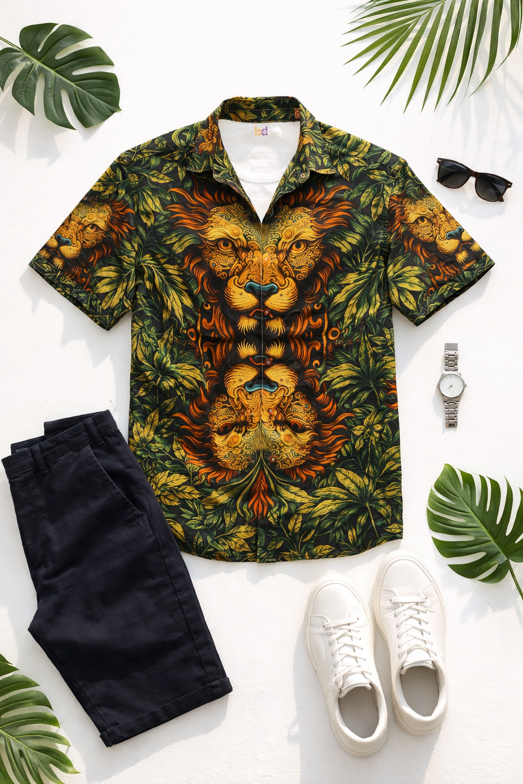 Lion Hawaiian Shirt accessory view
