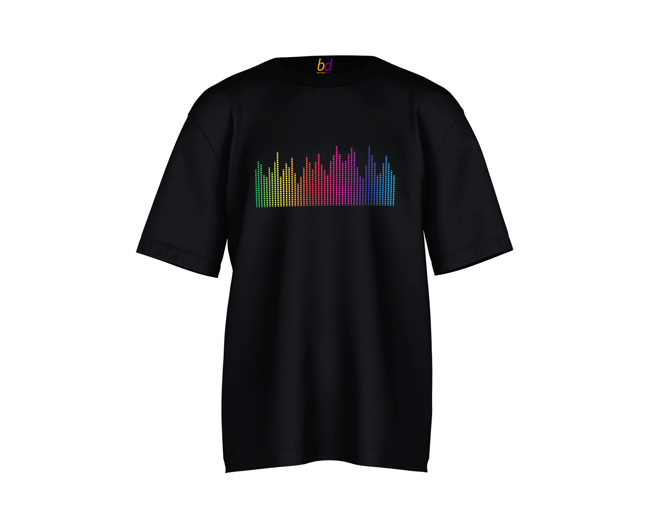 Audio Colorful Wave Drop Shoulder
