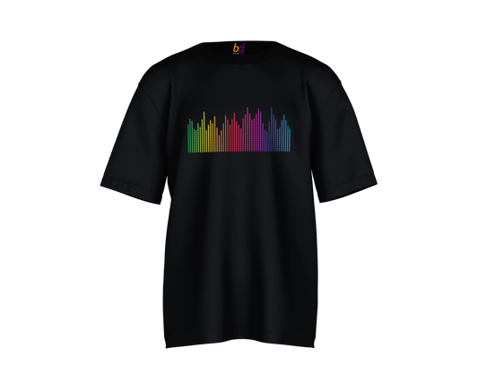 Audio Colorful Wave Drop Shoulder
