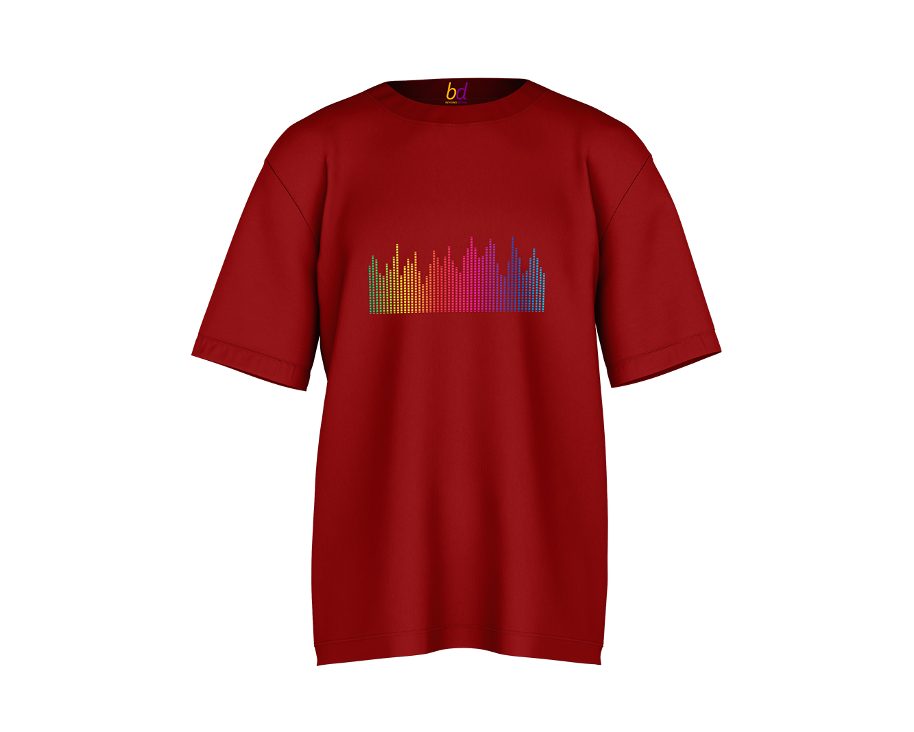 Audio Colorful Wave Drop Shoulder