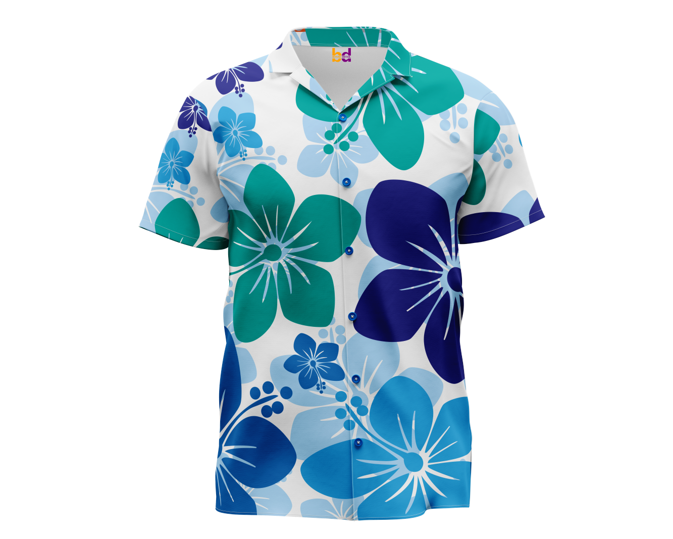 Blue Hibiscus Hawaiian Shirt