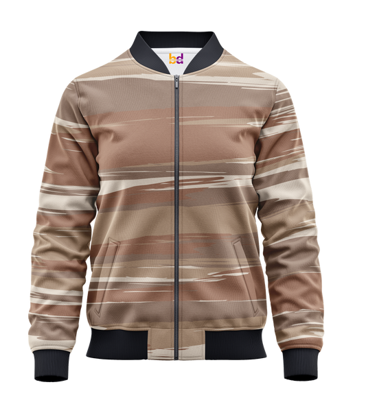 Brown Camouflage Bomber Jacket