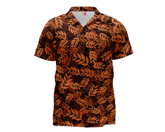 Brown Leaves Hawaiian Shirt