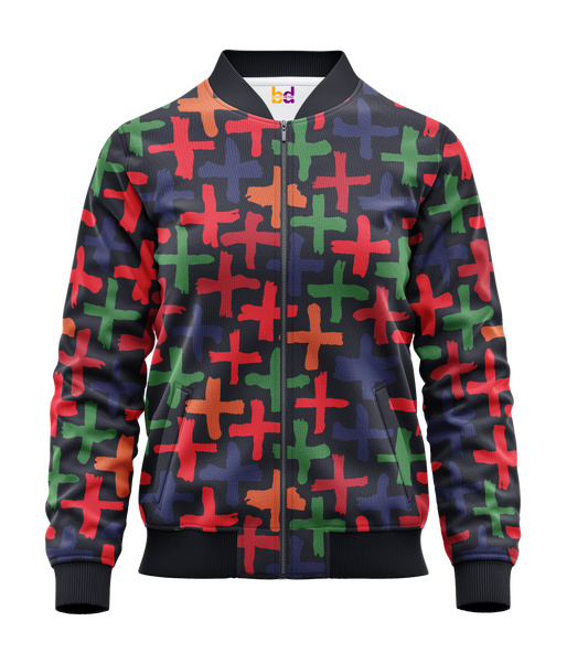 Brush Doodle Bomber Jacket
