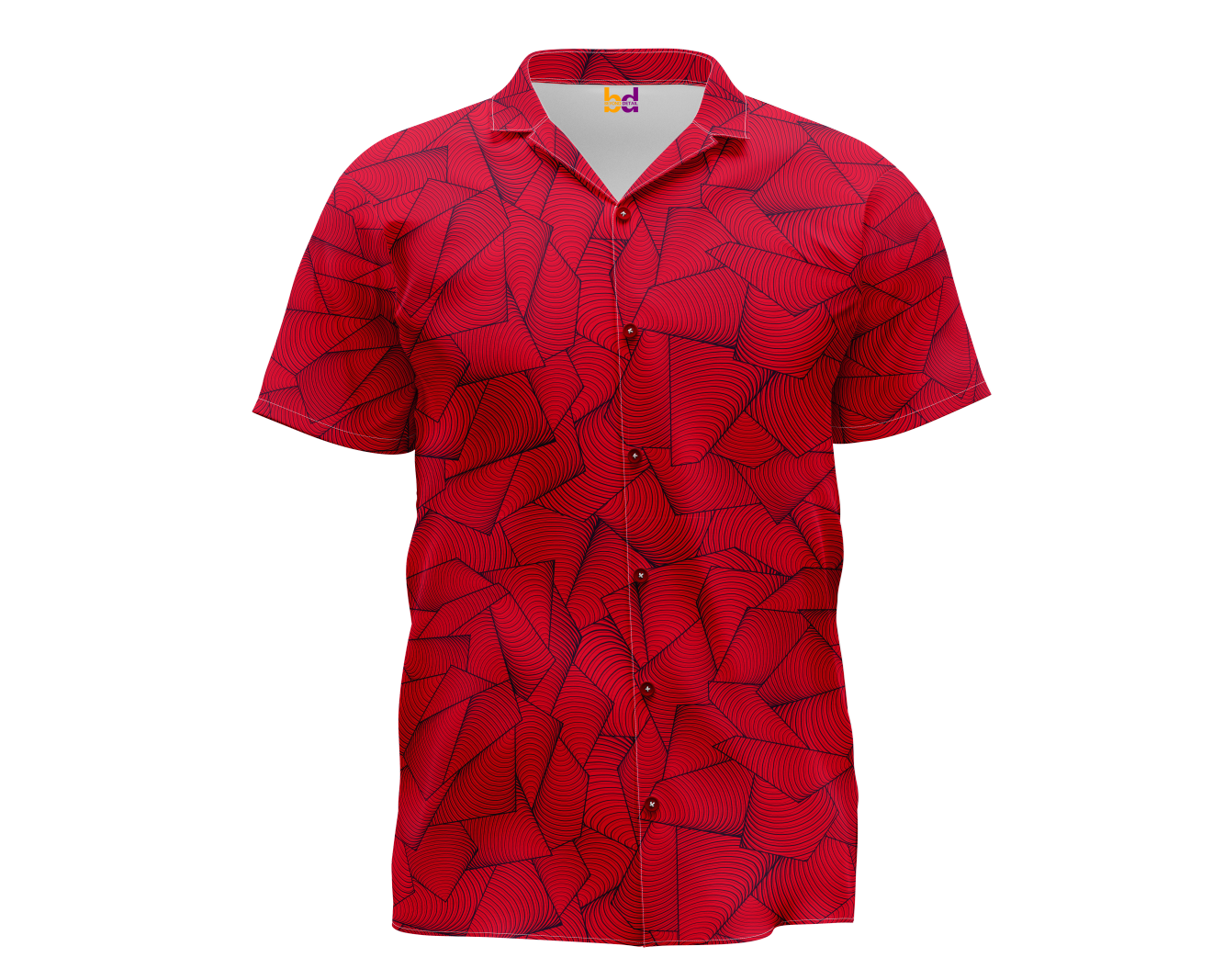 Camouflaged Texture Hawaiian Shirt