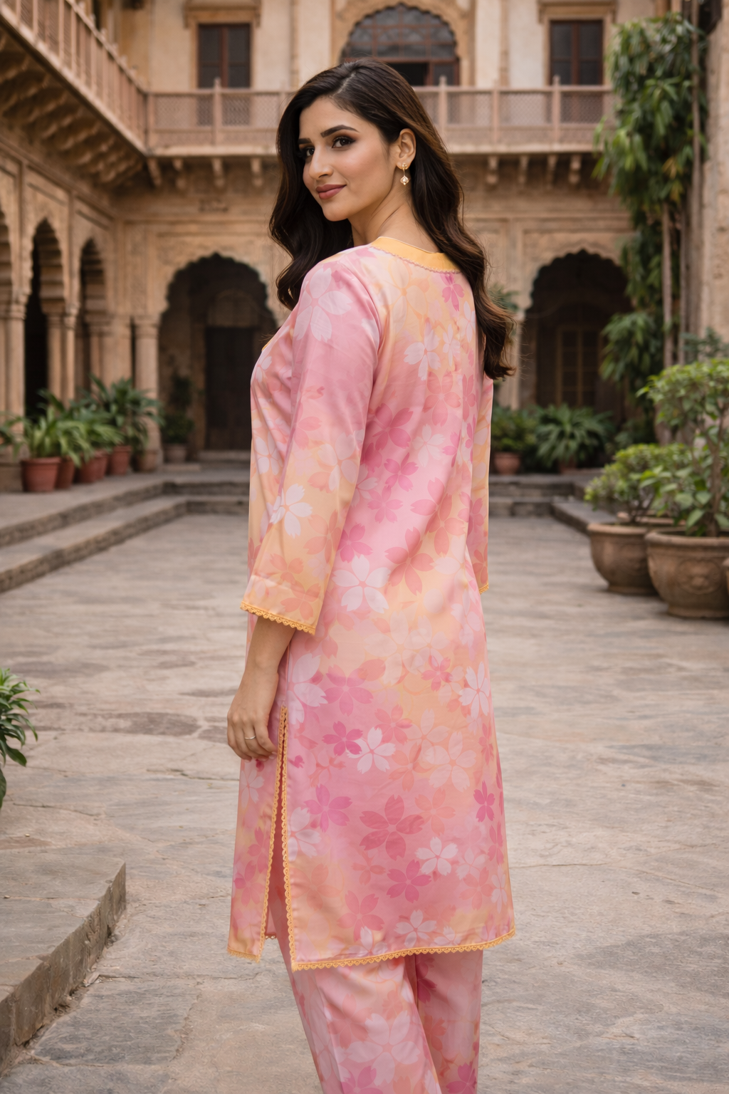 Cherry Blossom 2 Piece Ladies Suit