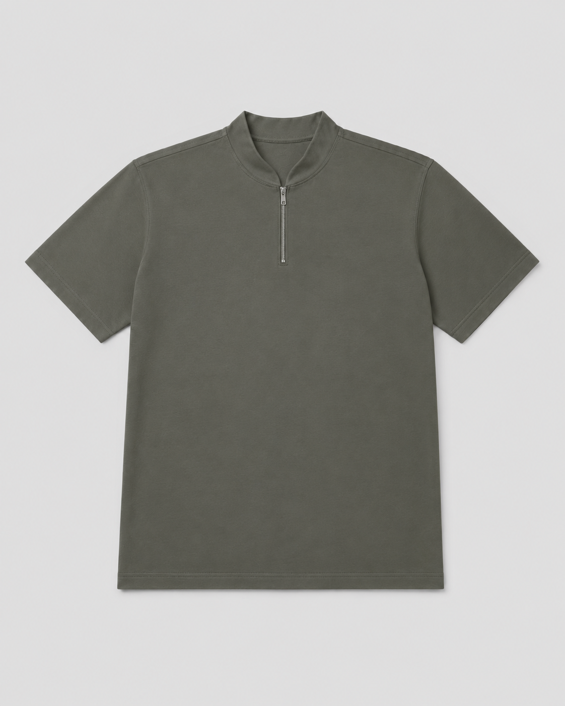 Quarter Zip Grey - Hand Crafted