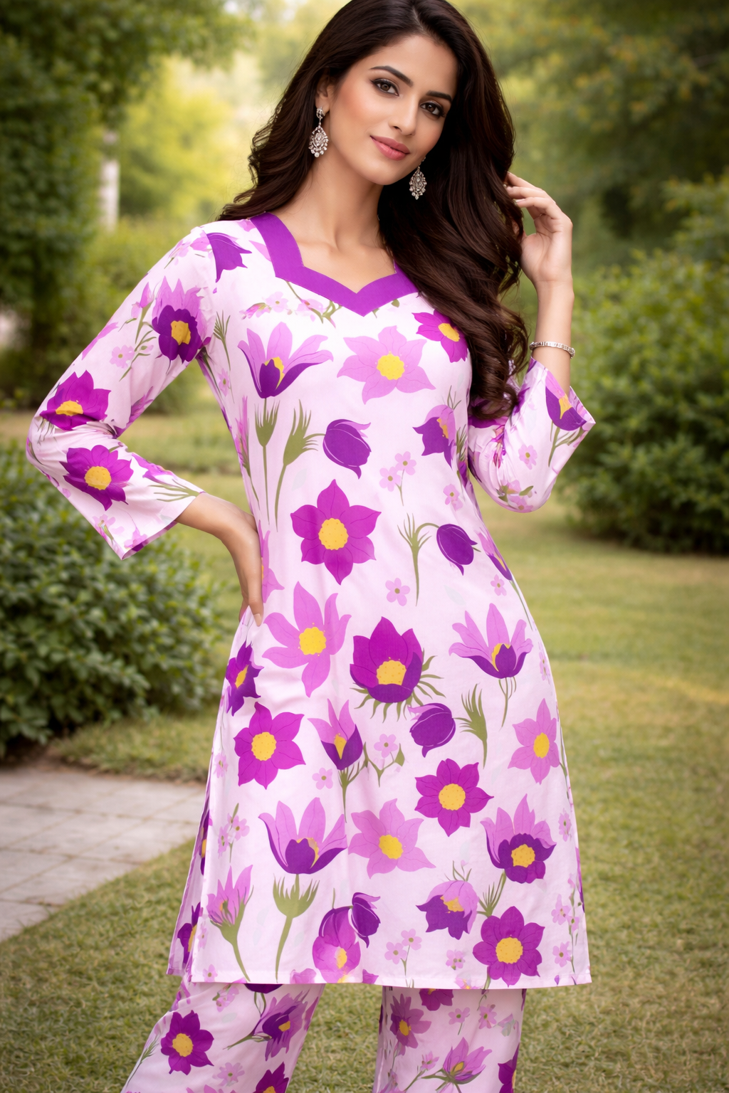 Snow Drops 2 Piece Ladies Suit