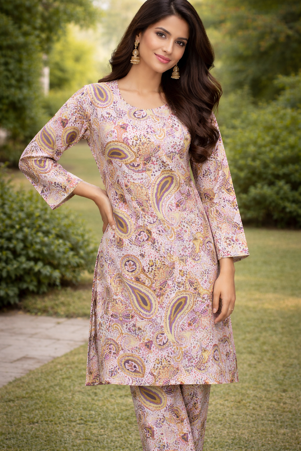 Wild Floral 2 Piece Ladies Suit