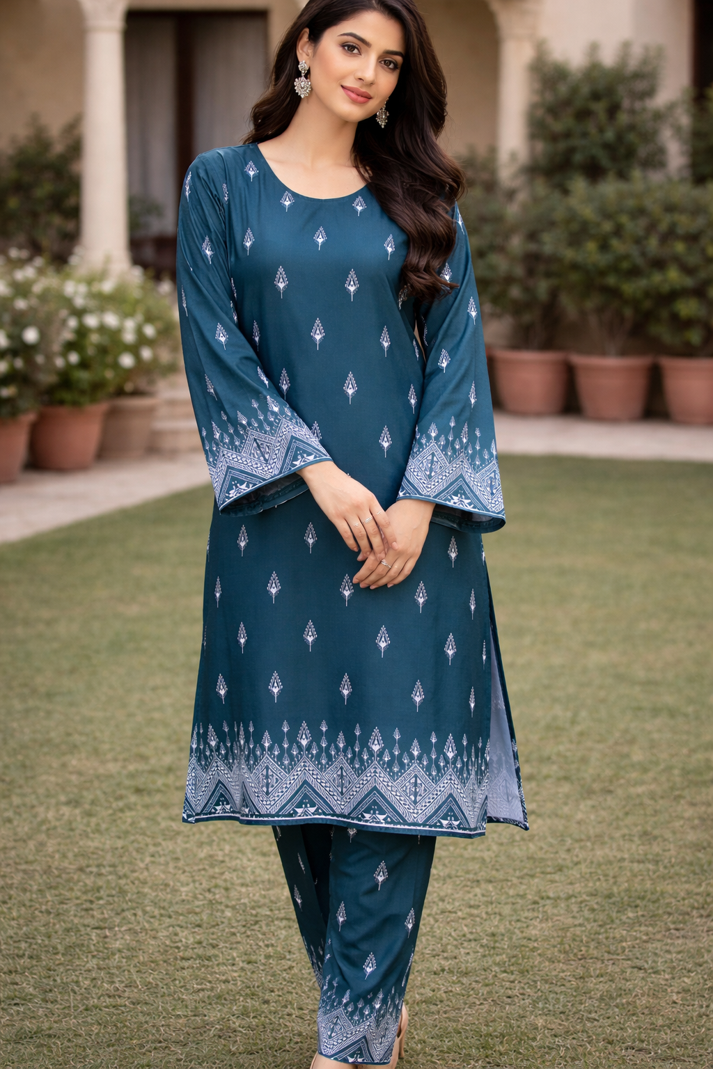 Chevron 2 Piece Ladies Suit