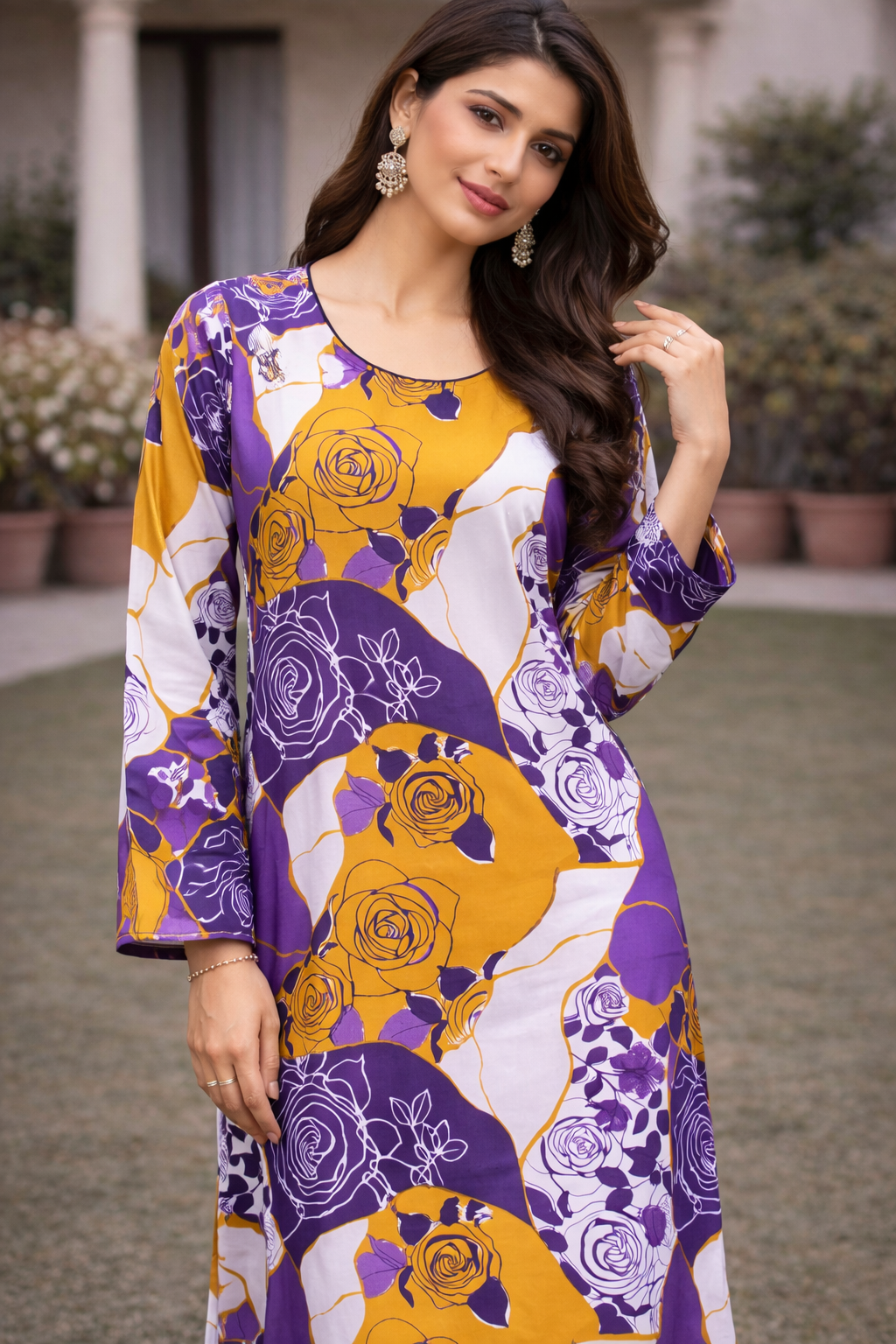 Roses Patchwork 2 Piece Ladies Suit