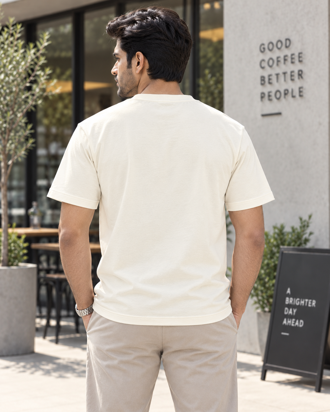 Crew Neck Cream - Hand Crafted