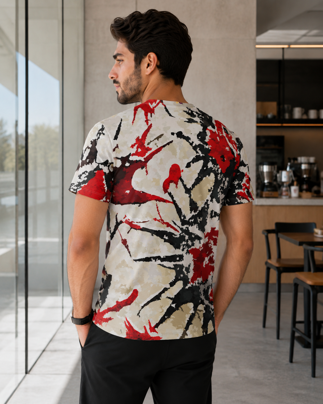 Red Black Splatters T-Shirt
