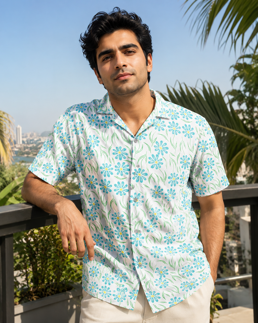 Spring Floral Hawaiian Shirt
