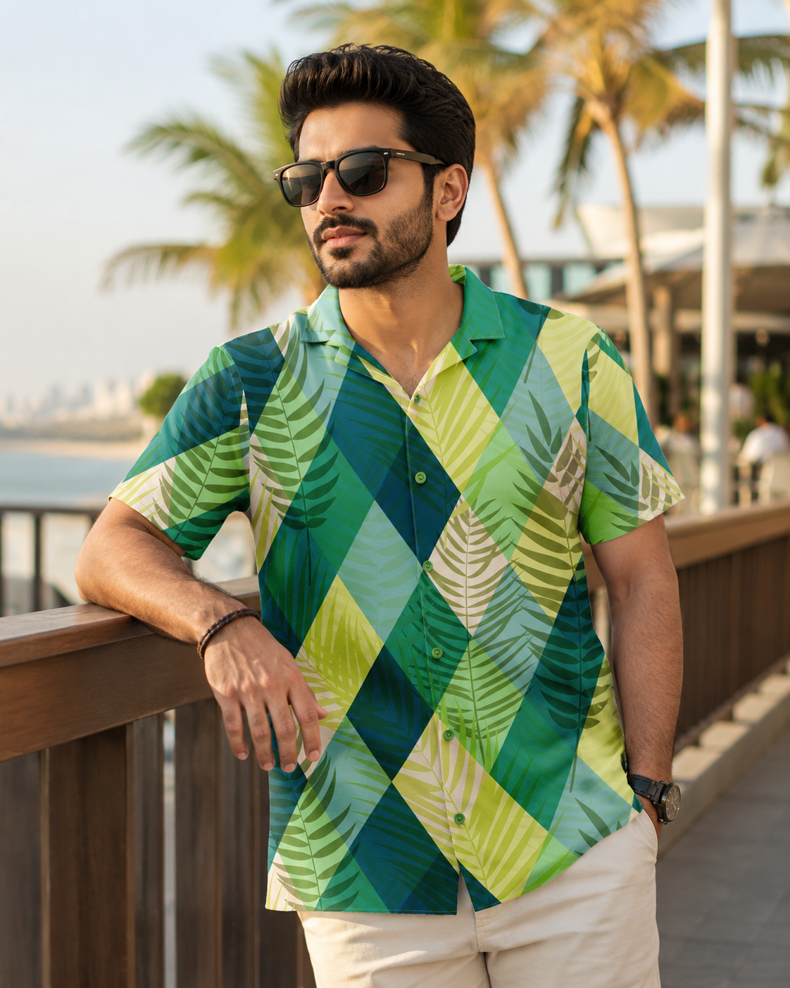 Tri Palm Hawaiian Shirt