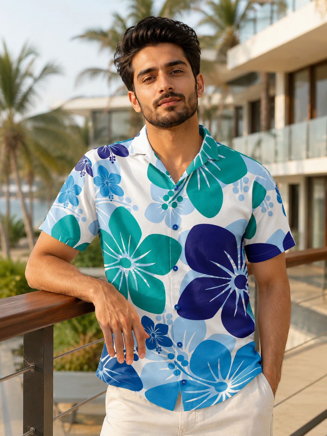 Blue Hibiscus Hawaiian Shirt