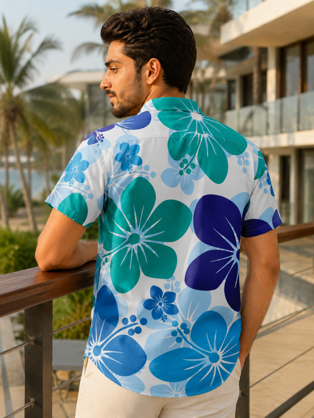Blue Hibiscus Hawaiian Shirt