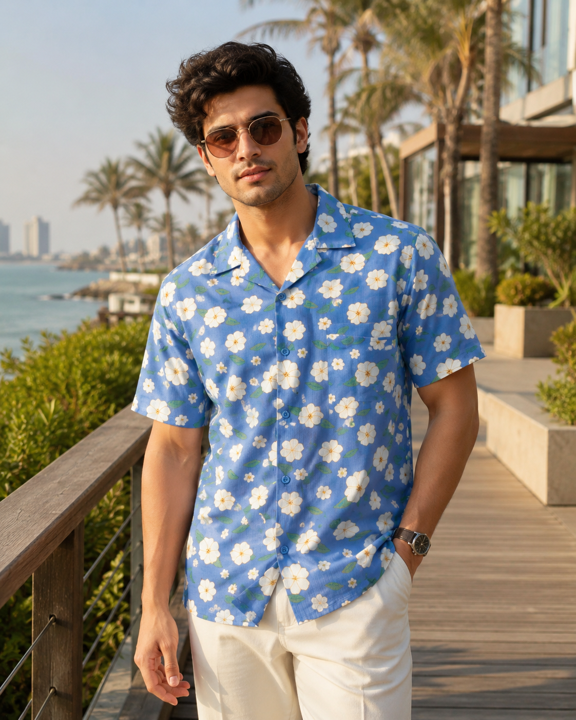 Blooming Jasmine Hawaiian Shirt