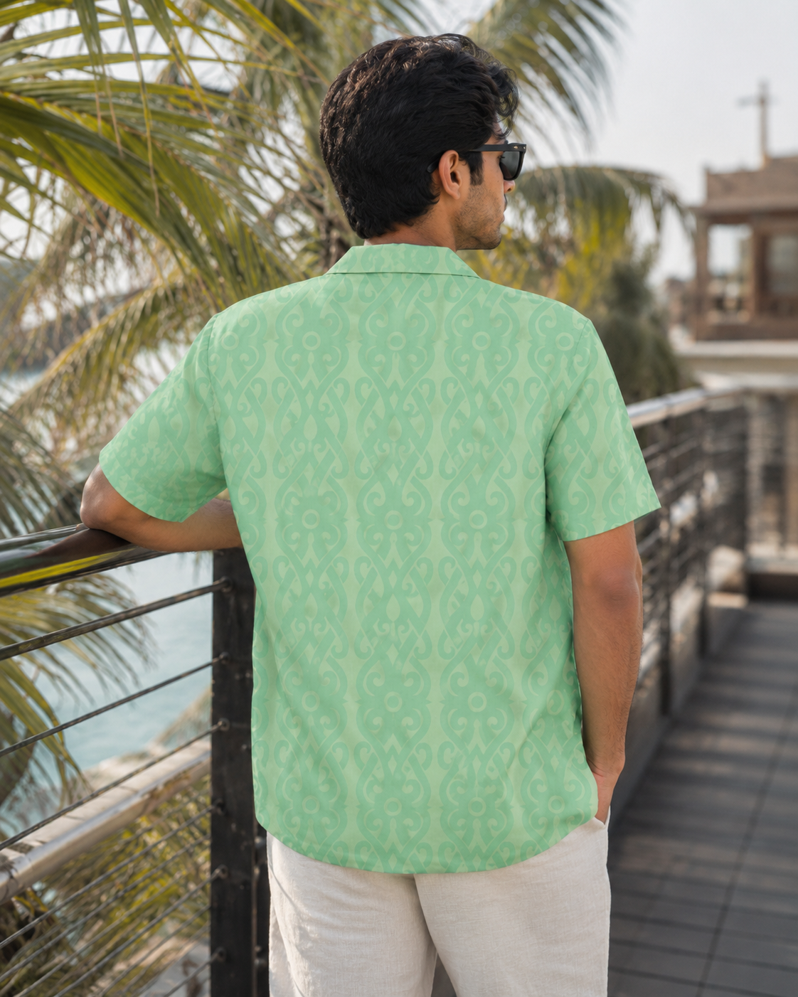 Mint Green Hawaiian Shirt