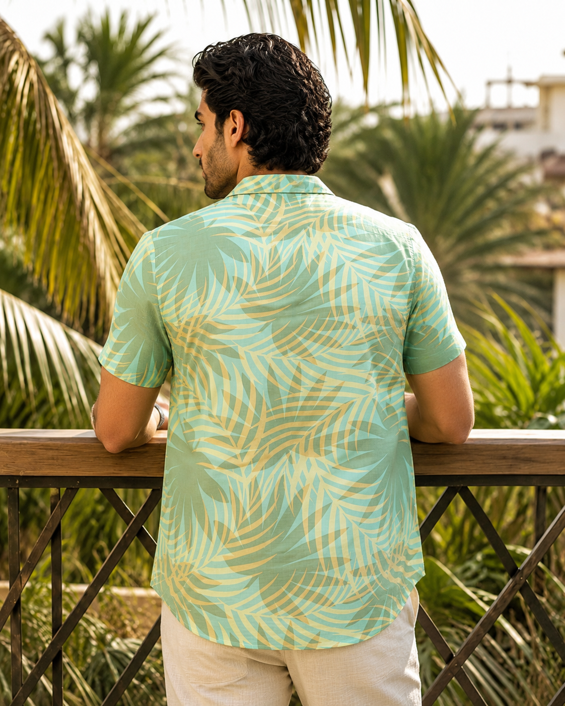 Drawn Tropical Hawaiian Shirt