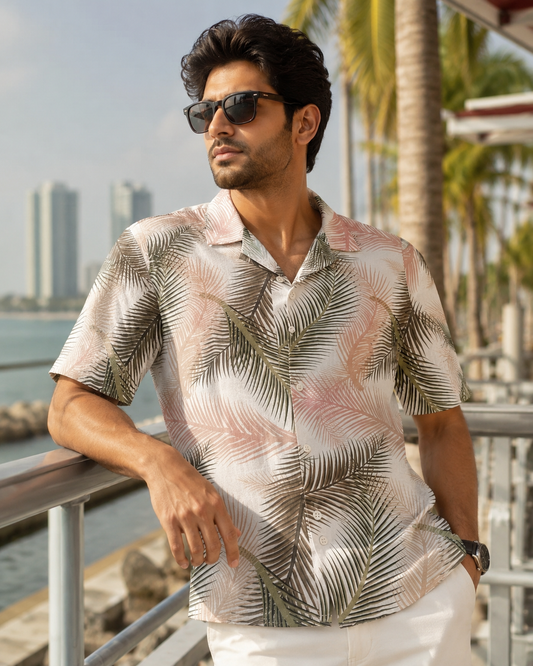 Long Palm Leaves Hawaiian Shirt