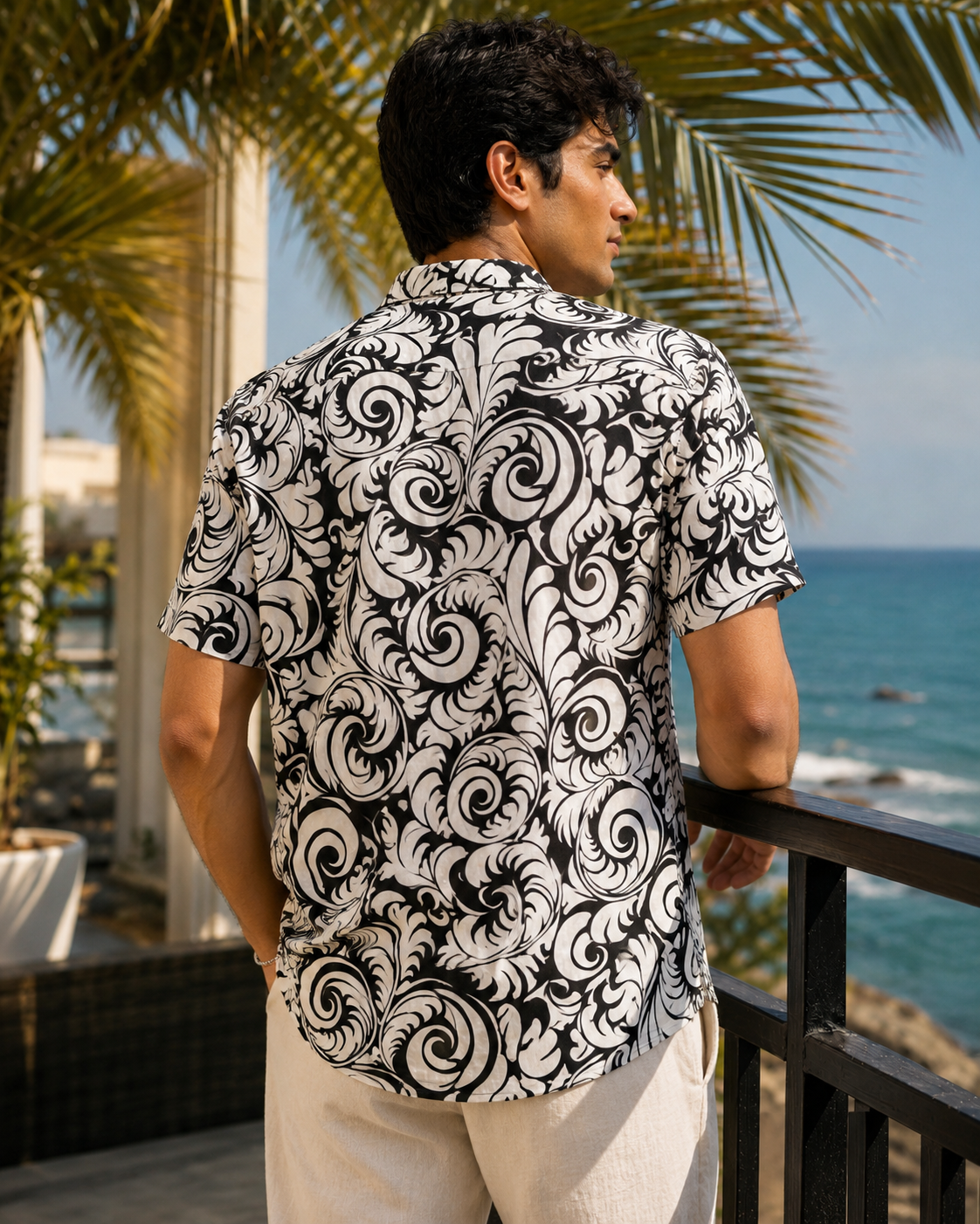 Floral Batik Hawaiian Shirt