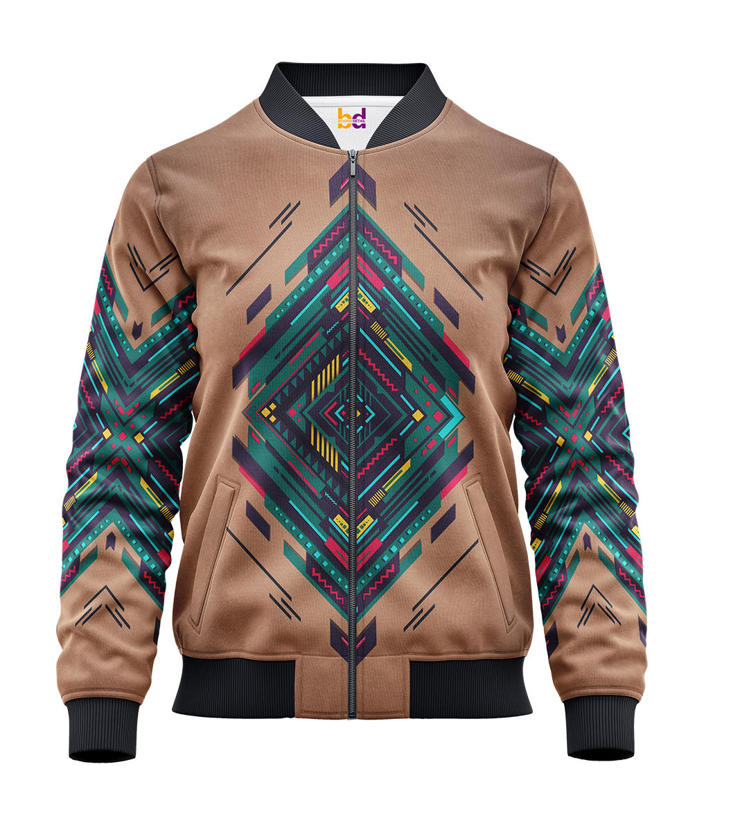 Digital Triangle Bomber Jacket