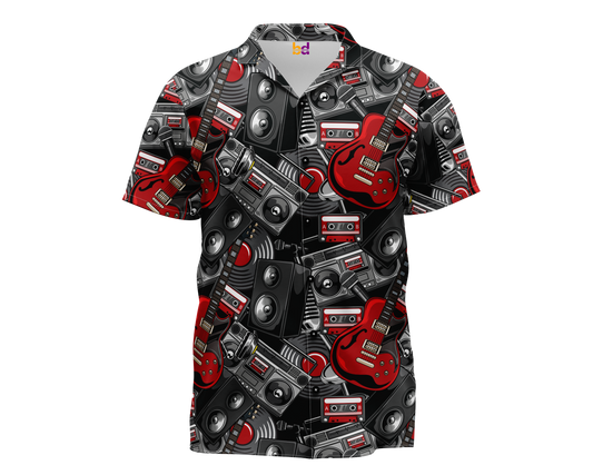 Electric Guitar Radio Hawaiian Shirt