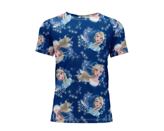 Elsa Frozen Pattern Kids T-Shirt