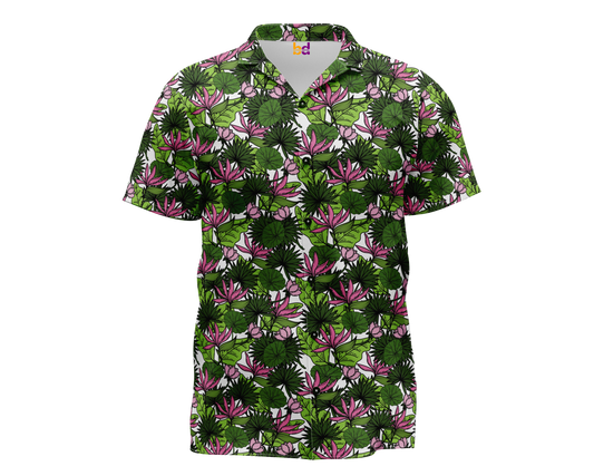 Flower Palm Trees Hawaiian Shirt