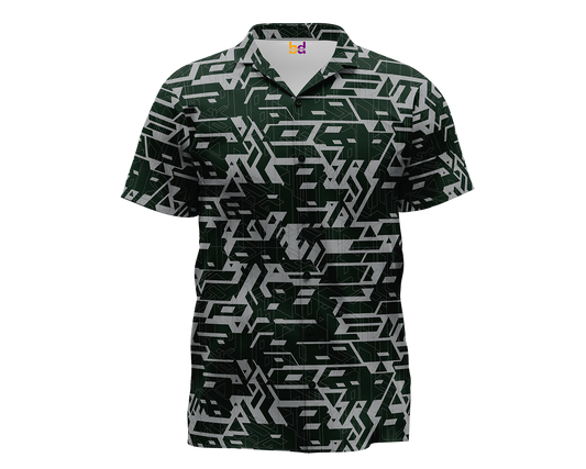 Geometric Floral Hawaiian Shirt