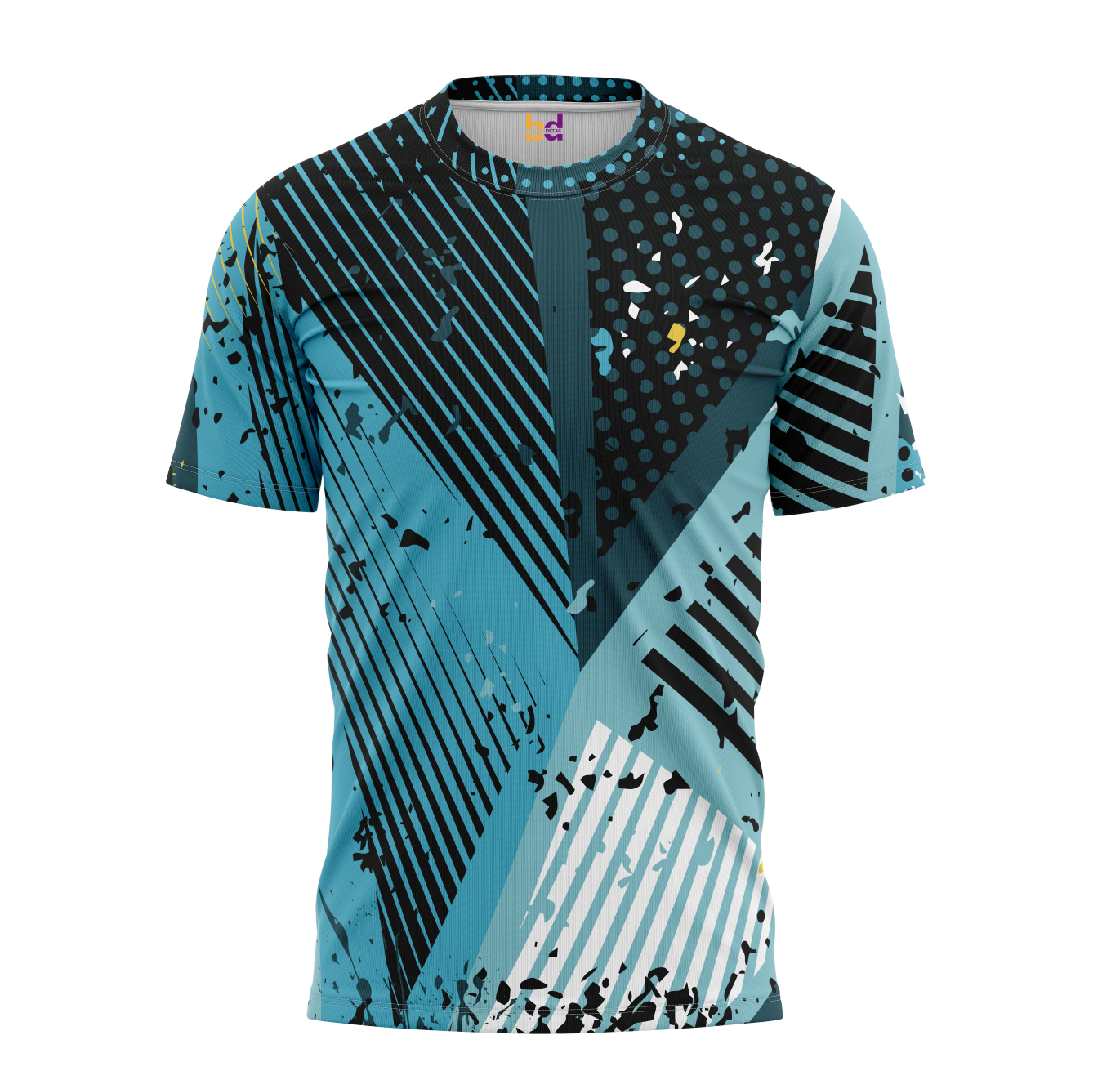 Geometric Grunge Strokes T-Shirt