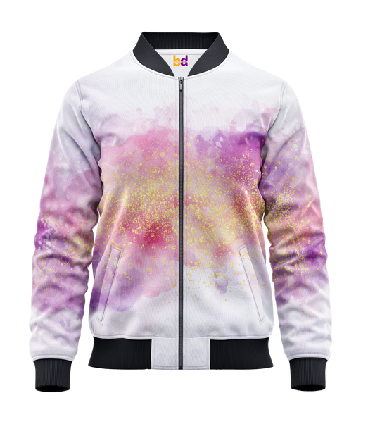 Glittery Paint Bomber Jacket