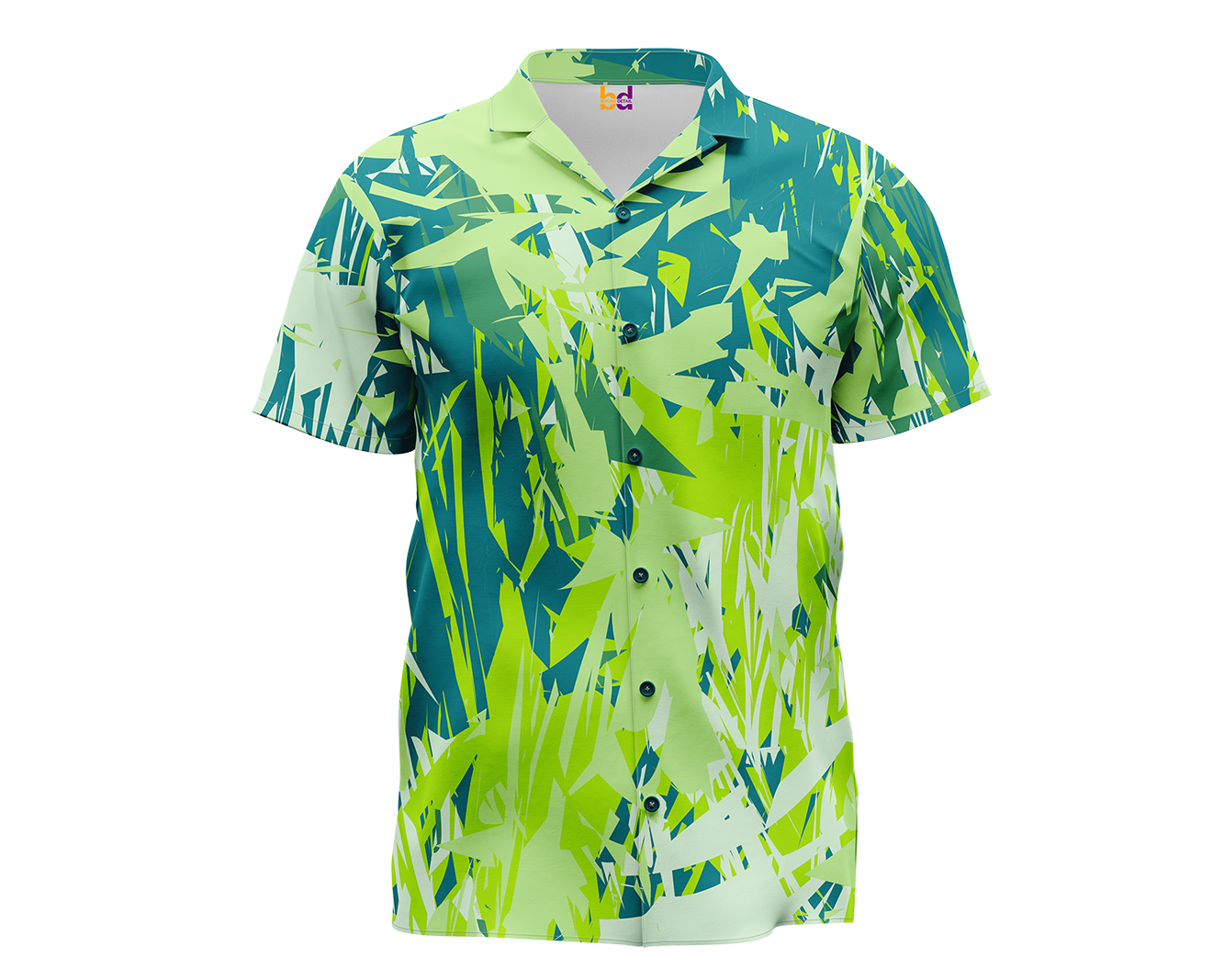 Green Grunge Hawaiian Shirt