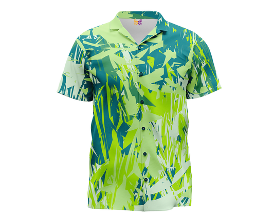 Green Grunge Hawaiian Shirt